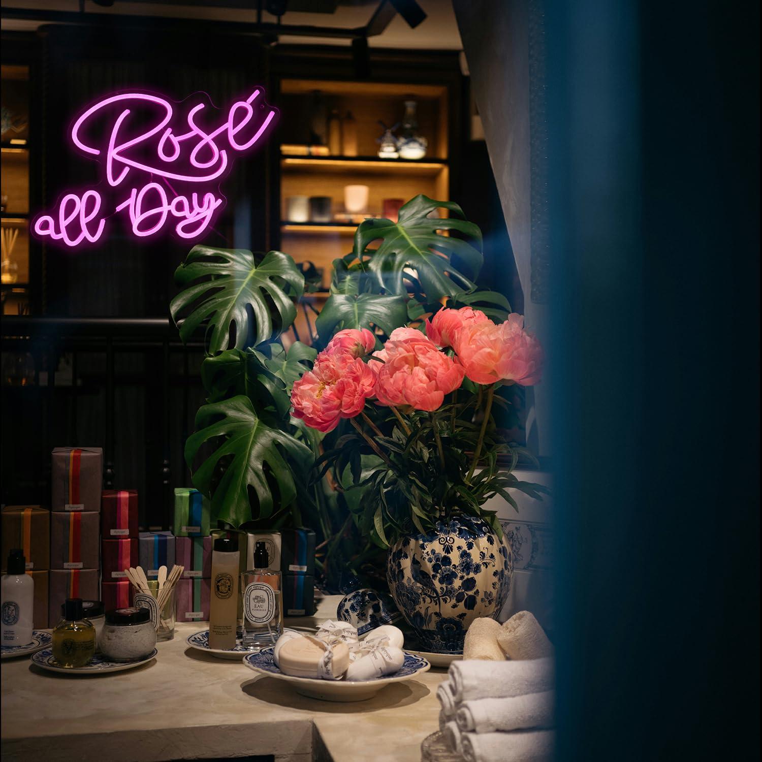 Rose All Day Neon Sign Dimmabl - Lighting Decor Wedding review and price