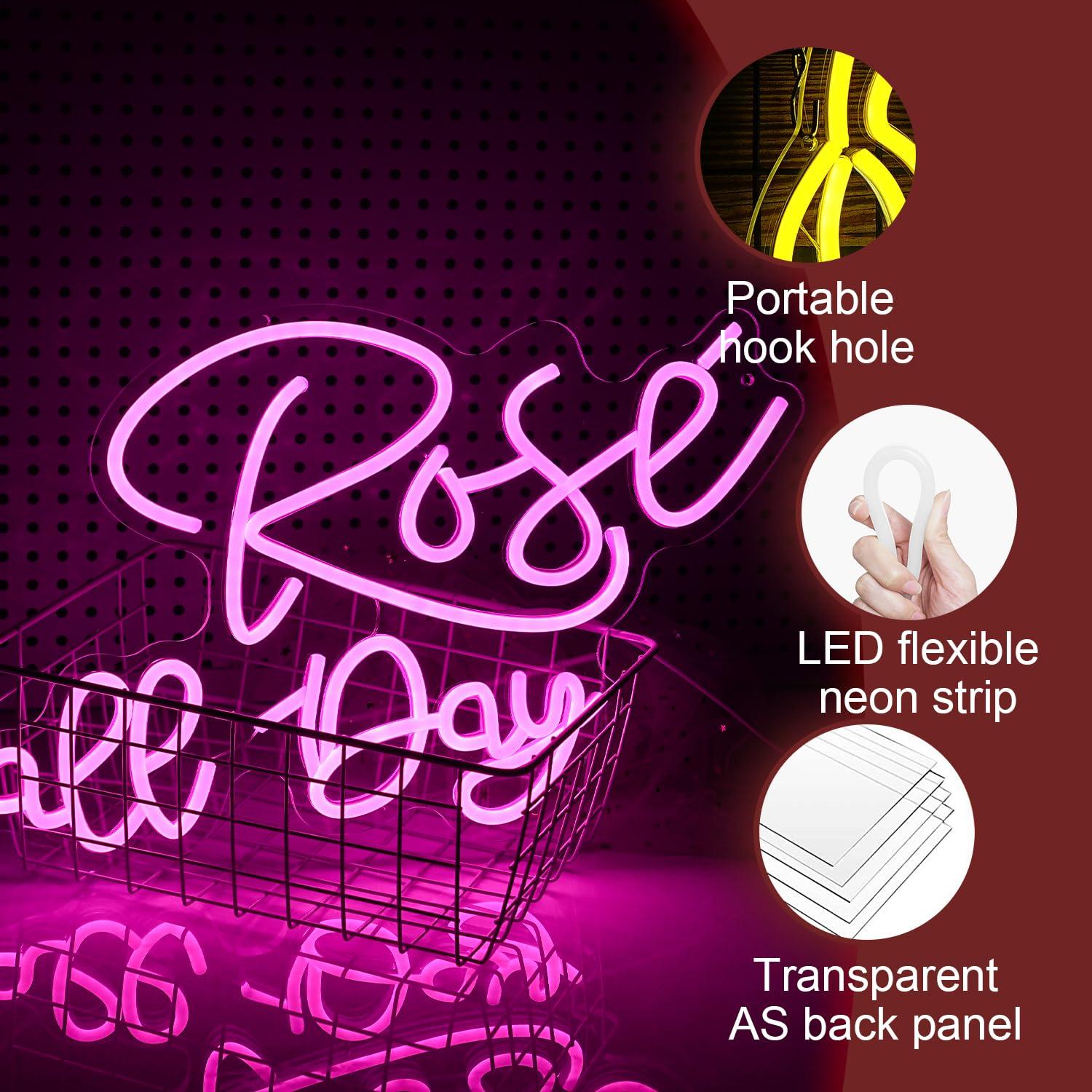 Rose All Day Neon Sign Dimmabl - Lighting Decor Wedding review and price