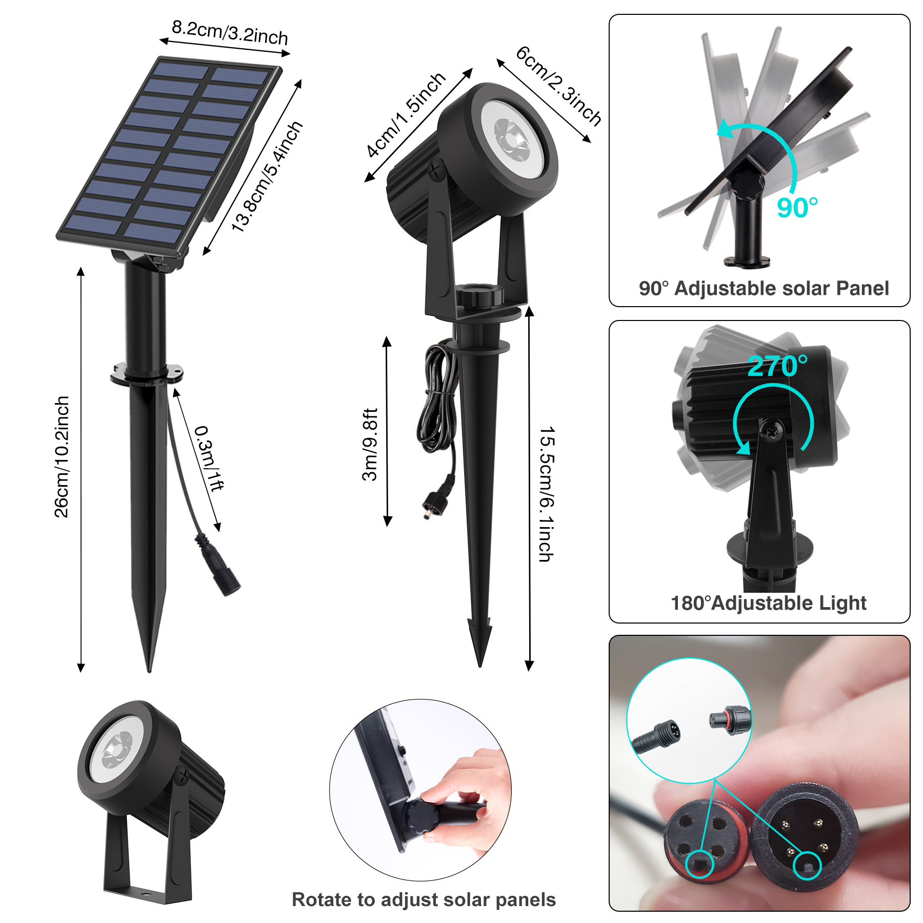 1/2/4 Lights RGB Solar LED Lig - Lighting Decor Sunrise review and price