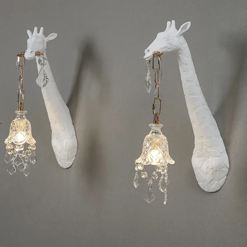 Nordic New Resin Giraffe LED W - Foyer Lighting Wall Decor review and price