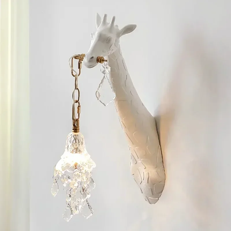 Nordic New Resin Giraffe LED W - Foyer Lighting Wall Decor review and price