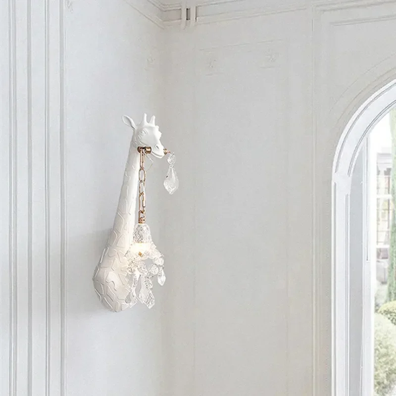 Nordic New Resin Giraffe LED W - Foyer Lighting Wall Decor review and price