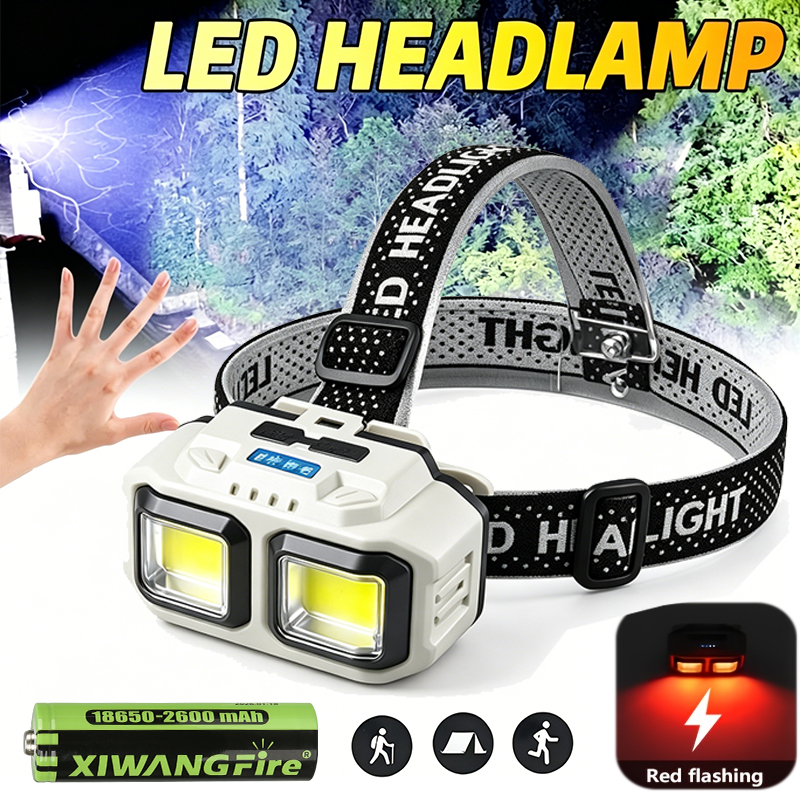 COB LED Headlamp Rechargeable  - Lighting Christmas Decor review and price
