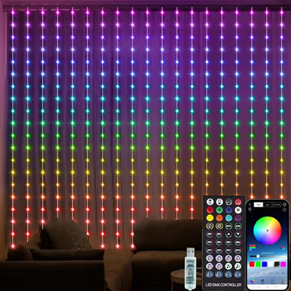 3M RGB Smart LED Curtain Light - Lighting Decoration Outdoor review and price