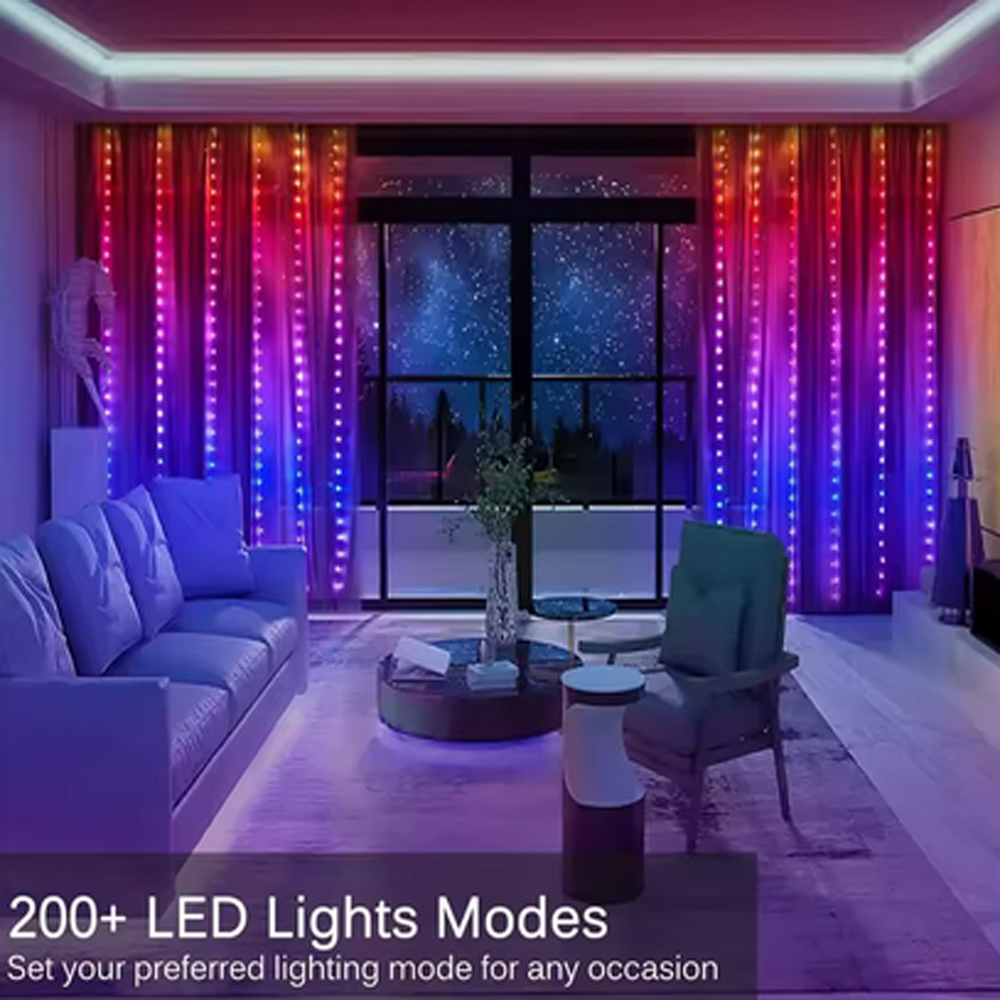 3M RGB Smart LED Curtain Light - Lighting Decoration Outdoor review and price
