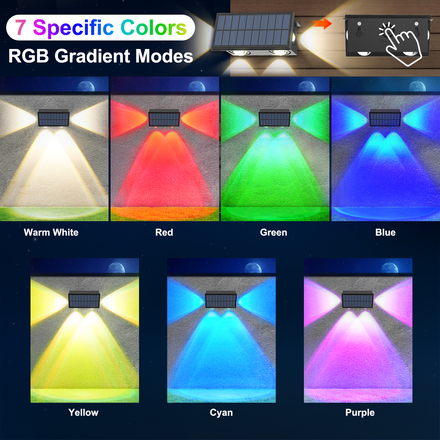 4PCS Solar Fence Light RGB Col - Lighting Decor Sunrise review and price