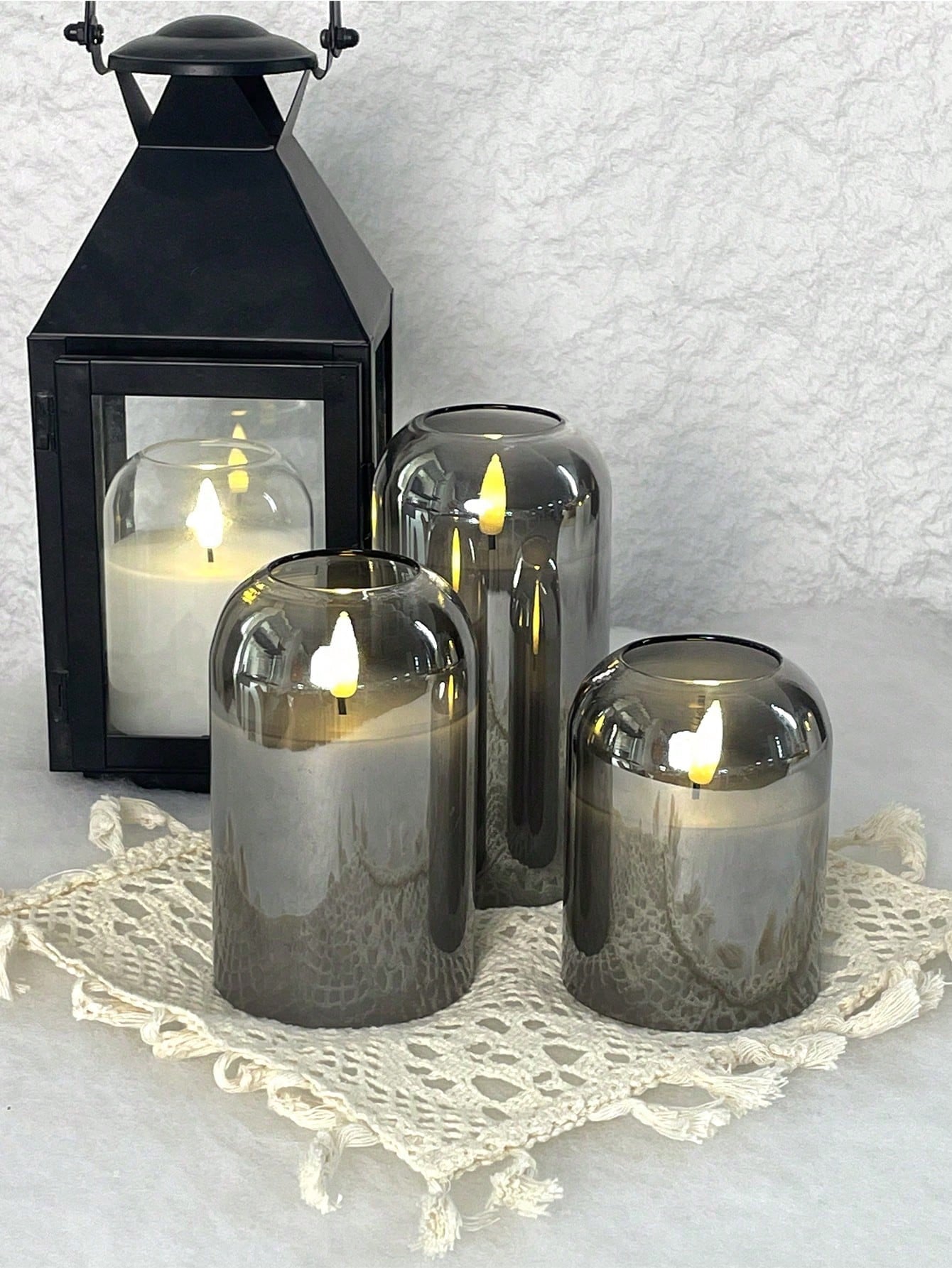 3 Pack Grey Flameless LED Cand - Lightings Decoration review and price